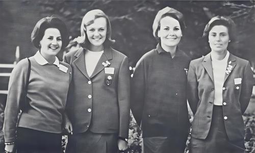 Mrs. Fiamma Nouel, Miss Marina Ragher, Mrs. Mario Tadini, Mrs. Tommaso Goldschmid